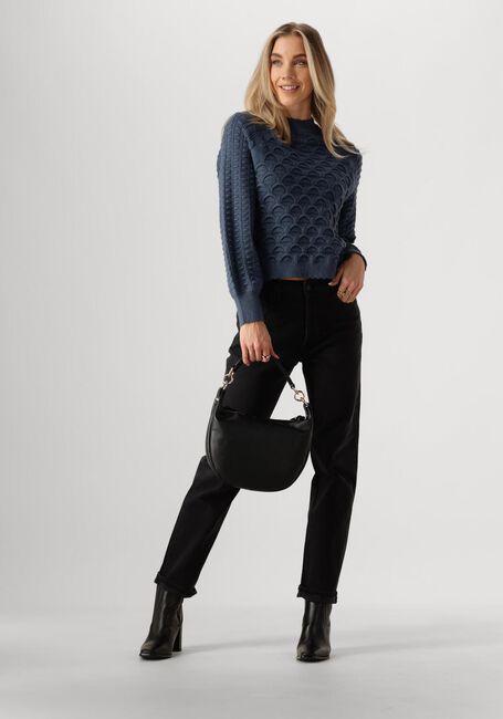 Blaue OBJECT Pullover OBJSIDA KNIT L/S RE PULLOVER - large