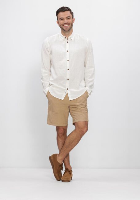 Ecru ANERKJENDT Casual-Oberhemd AKLEIF COT/LINEN/VIS L/S SHIRT - large