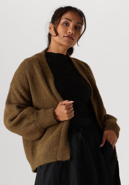Grüne SUMMUM Strickjacke PUFF SLEEVE CARDIGAN COZY MELANGE KNIT - large