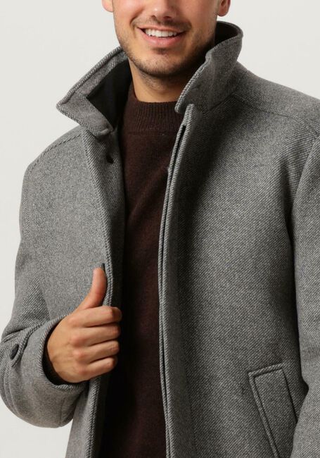 Graue SELECTED HOMME Mäntel SLHREUBEN WOOL COAT B NOOS - large