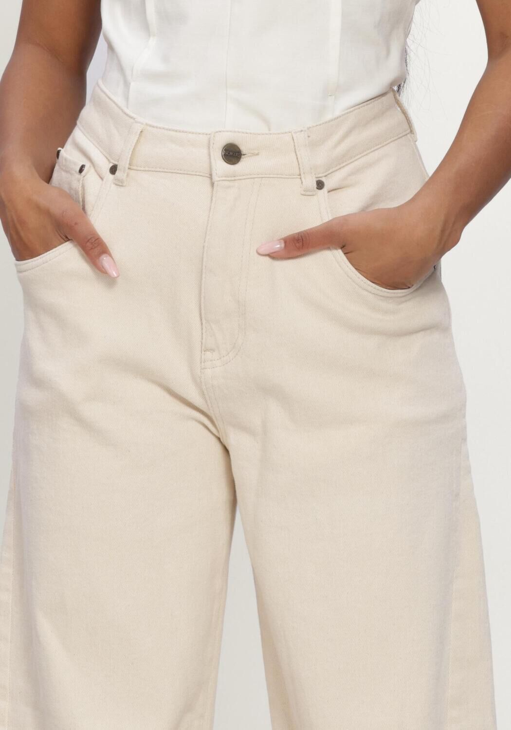 Ecru NUKUS Barrel jeans PETRA PANTS - large