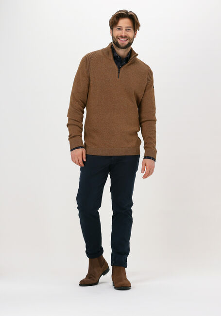 Beige VANGUARD Pullover HALF ZIP COLLAR COTTON GRINDLE - large