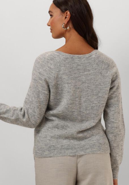 Graue SELECTED FEMME Pullover SLFLULU NEW LS KNIT V-NECK B NOOS - large