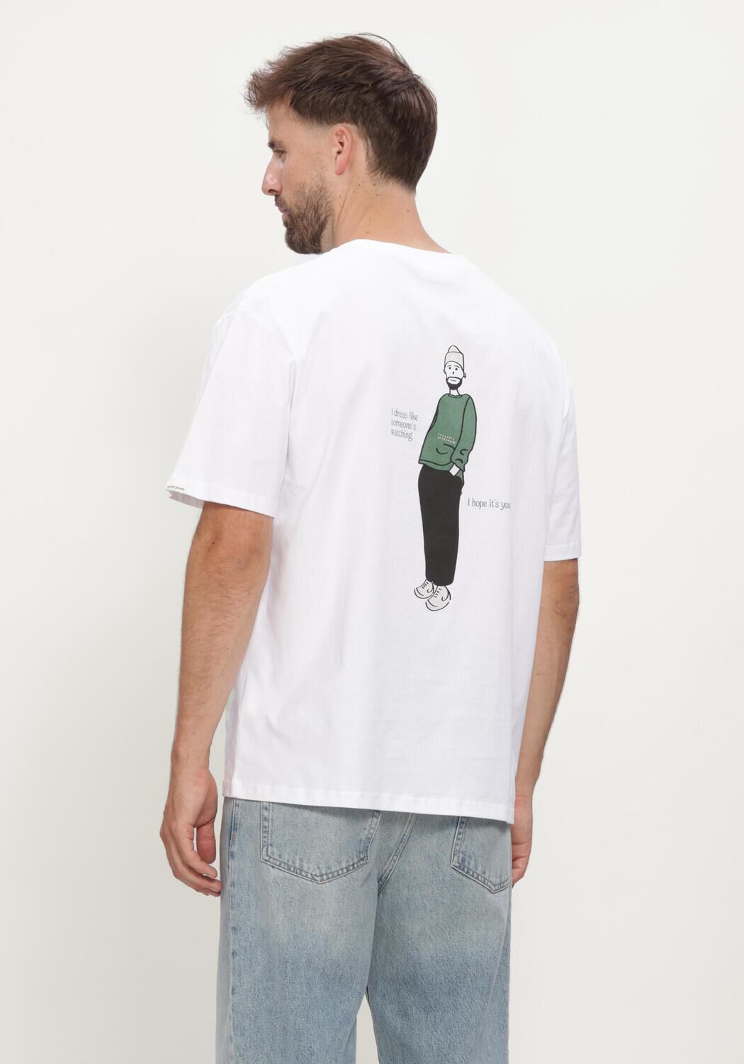 Wei&szlig;e ANERKJENDT T-shirt AKVILLADS HAVE A NICE DAY TEE - large