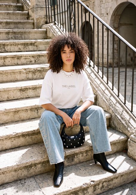 Wei&szlig;e ALIX THE LABEL T-shirt LADIES KNITTED THE LABEL T-SHIRT - large