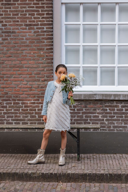 Ecru LIKE FLO Minikleid MOSCOU FLO FRINGES DRESS - large