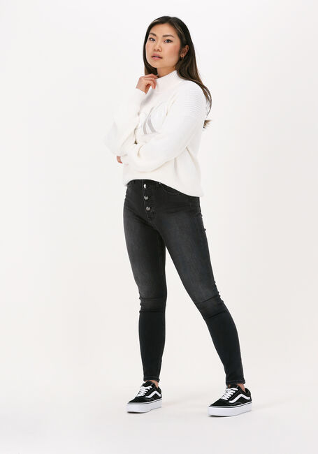 Nicht-gerade weiss CALVIN KLEIN Pullover TWO TONE MONOGRAM LOOSE SWEATER - large