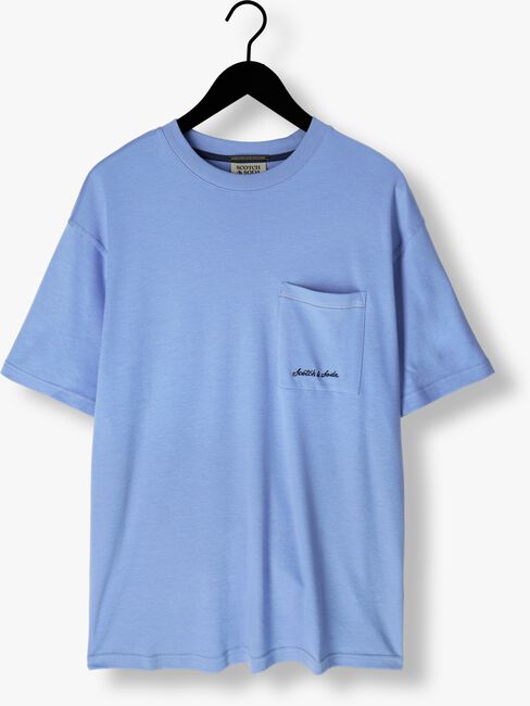 Blaue SCOTCH & SODA T-shirt COTTON LYOCELL POCKET T-SHIRT - large
