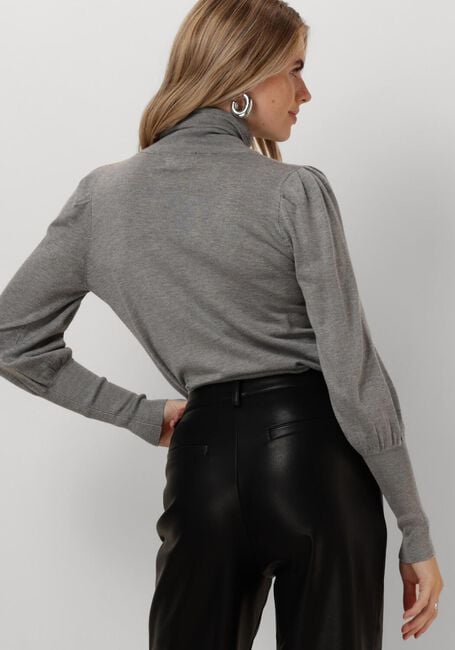 Graue NOTRE-V Rollkragenpullover BASIC KNIT BLOUSE - large