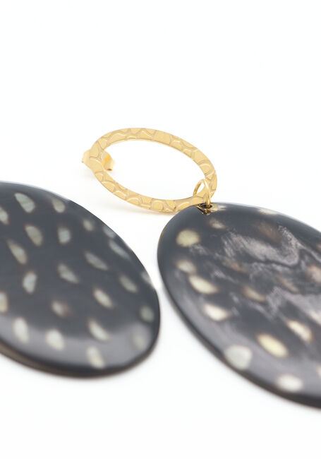 Schwarze PAULIE POCKET Ohrringe Bold Horn Earrings - large