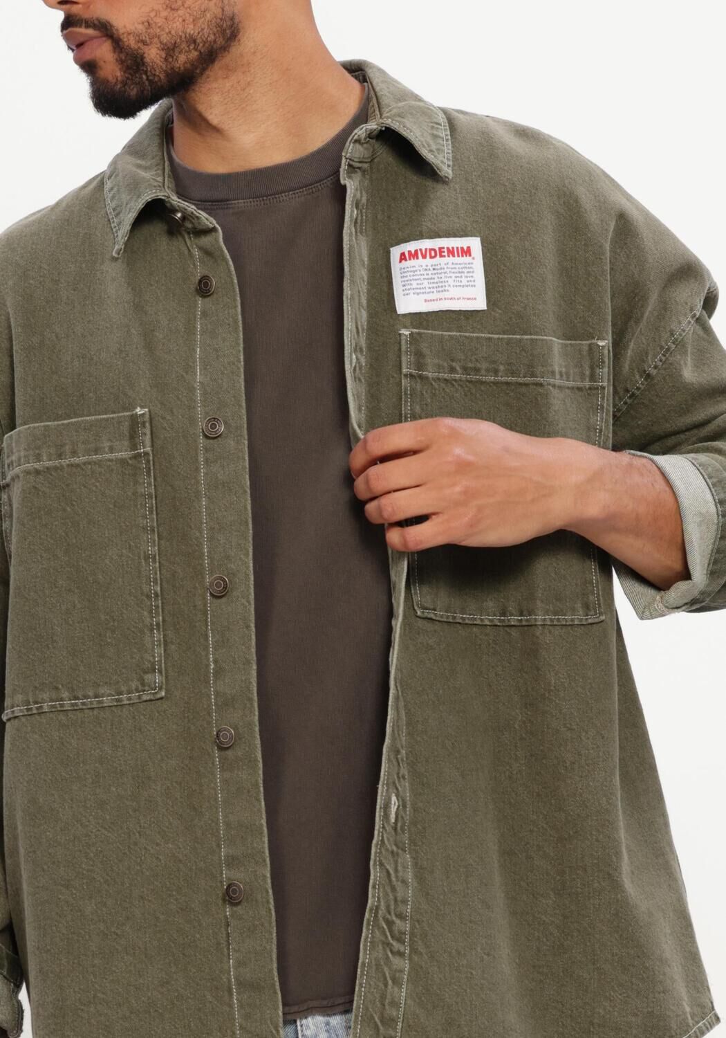 Gr&uuml;ne AMERICAN VINTAGE Overshirt UZATOWN - large