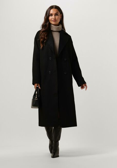 Schwarze NOTRE-V Mäntel WOOL COAT LONG - large