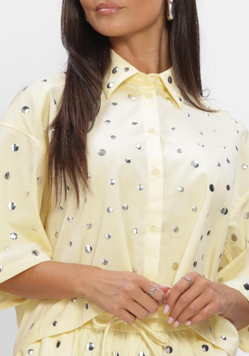 Gelbe STUDIO AMAYA Blusen MARA BLOUSE - large