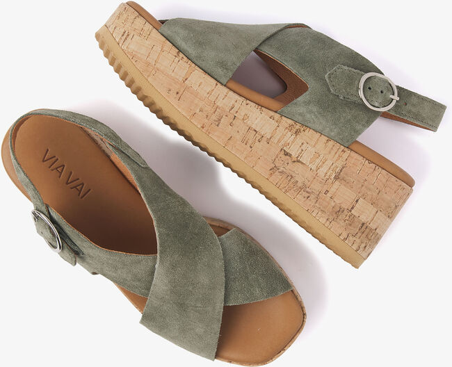 Gr&uuml;ne VIA VAI Sandaletten mit Absatz SISSEL RAISE - large