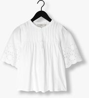 Weiße RUBY TUESDAY Bluse SALOME BLOUSE WITH HALF EMBRO SLEEVES AND ROUND NECK