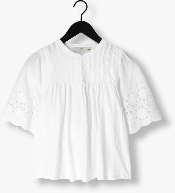 Weiße RUBY TUESDAY Bluse SALOME BLOUSE WITH HALF EMBRO SLEEVES AND ROUND NECK - large