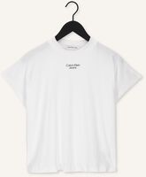 Weiße CALVIN KLEIN T-shirt STACKED LOGO LOOSE TEE Weiße CALVIN KLEIN T-shirt STACKED LOGO LOOSE TEE - medium
