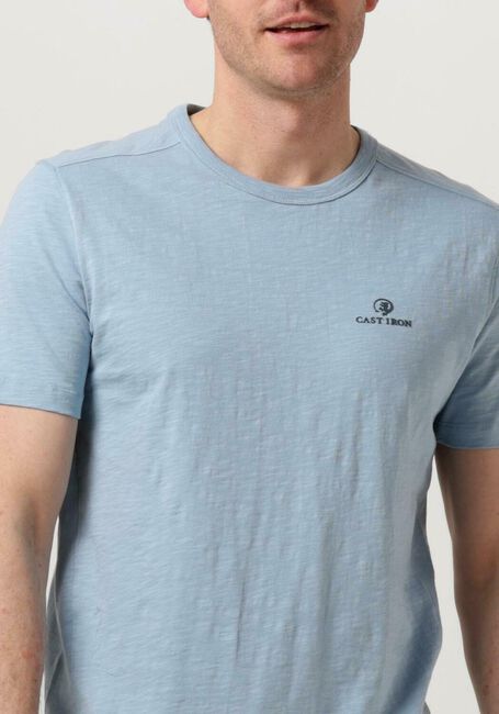 Hellblau CAST IRON T-shirt SHORT SLEEVE R-NECK COTTON SLUB - large