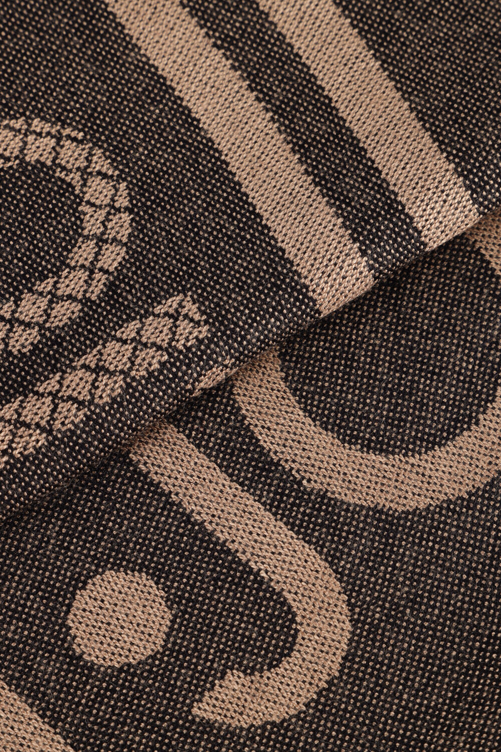 Schwarze LIU JO Schal LOGO JACQUARD - large