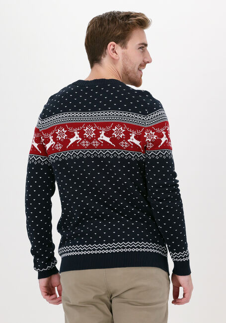 Blaue SELECTED HOMME Pullover SLHNEWDEER LS KNIT CREW NECK W - large
