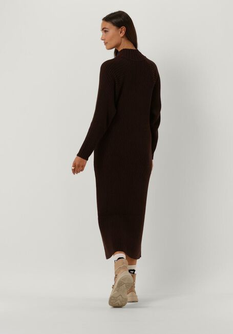 Braune Y.A.S. Midikleid YASMAVI LS KNIT MIDI ZIPPER DRESS - large