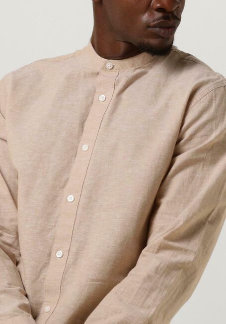 Beige SELECTED HOMME Casual-Oberhemd SLHSLIMNEW-LINEN SHIRT LS BAND W - large