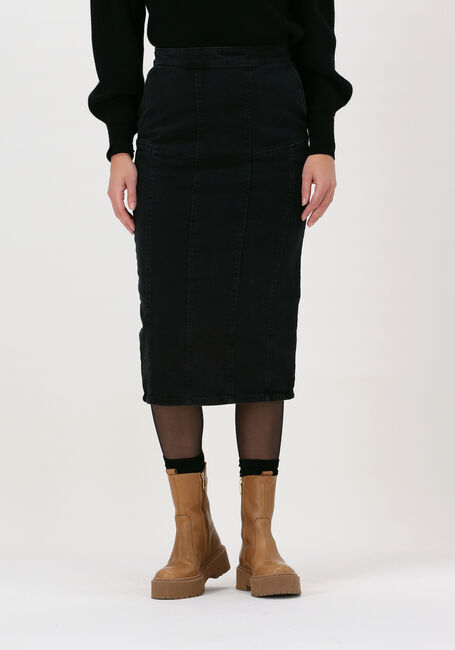 Schwarze MSCH COPENHAGEN Midirock THESSI RIKKE DENIM SKIRT - large