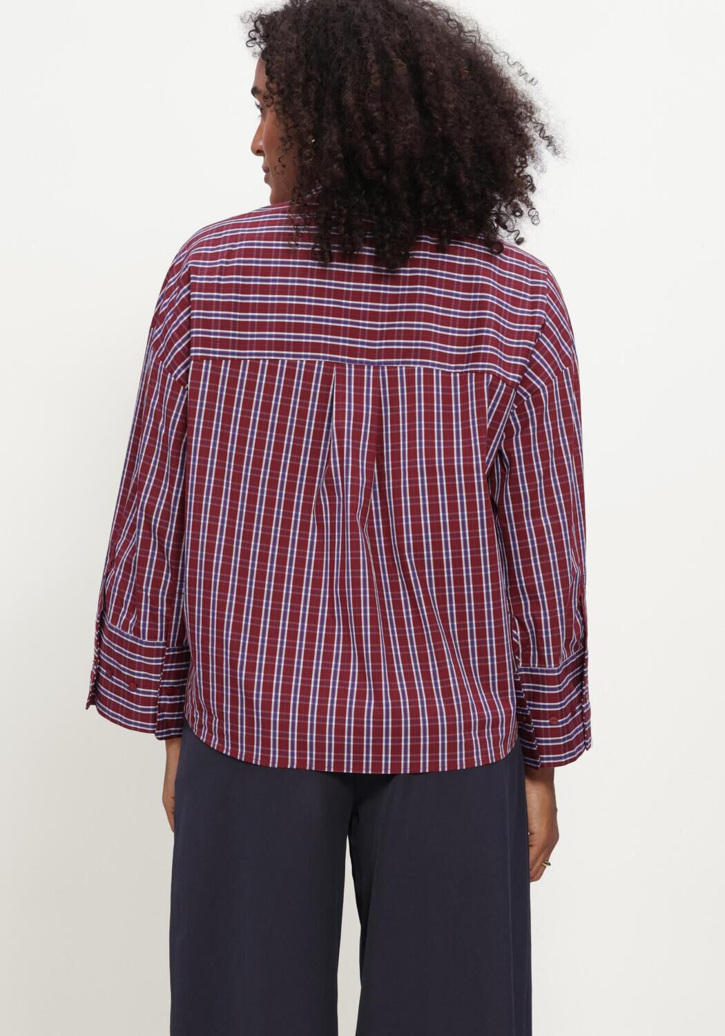 Rote CO'COUTURE Blusen RENEECC CHECK CUFF SHIRT - large