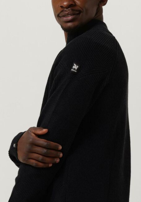 Schwarze VANGUARD Pullover HALF ZIP COLLAR COTTON MOULINE - large