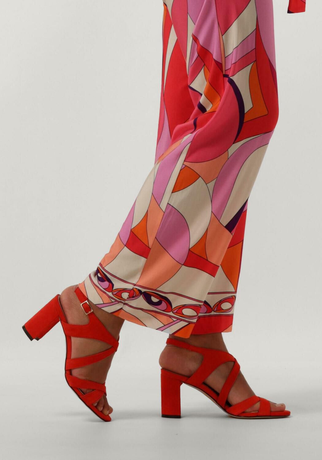 Rote NOTRE-V Sandaletten mit Absatz 22552 - large