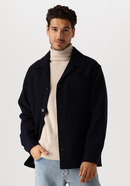 Dunkelblau FORÉT Jack LODGE WOOL JACKET - large