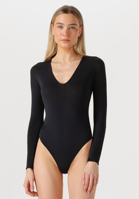 Schwarze WOLFORD Top THE V NECK BODY - large