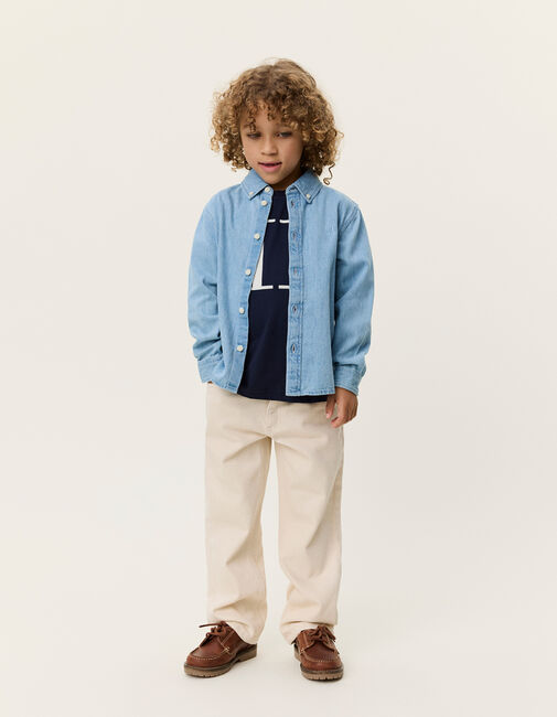 Hellblau LES DEUX Casual-Oberhemd KONRAD DENIM SHIRT - large