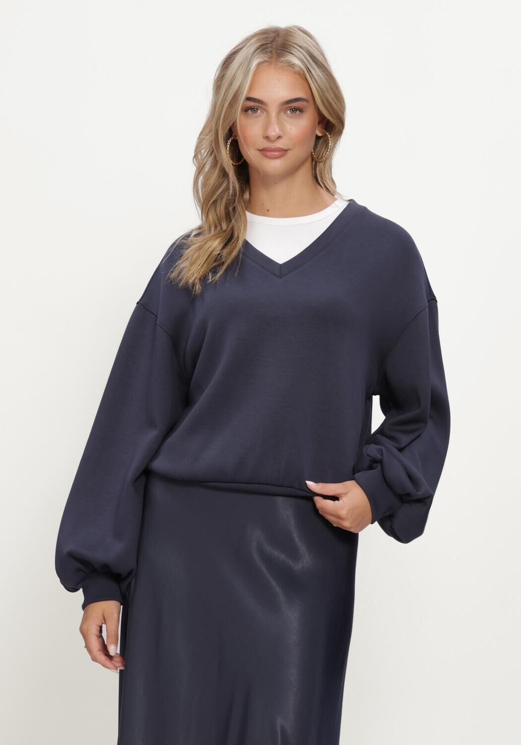 Dunkelblau MSCH COPENHAGEN Pullover MSCHBRIONNA IMA Q V SWEATSHIRT - large