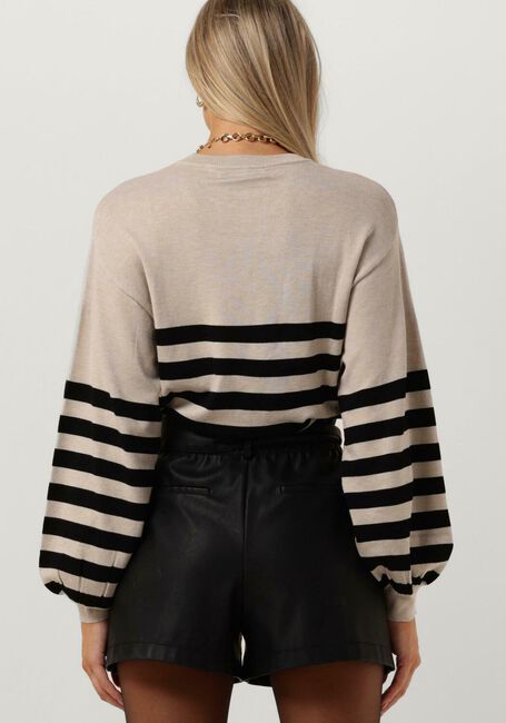 Beige MINUS Pullover PERLA STRIPED KNIT PULLOVER - large