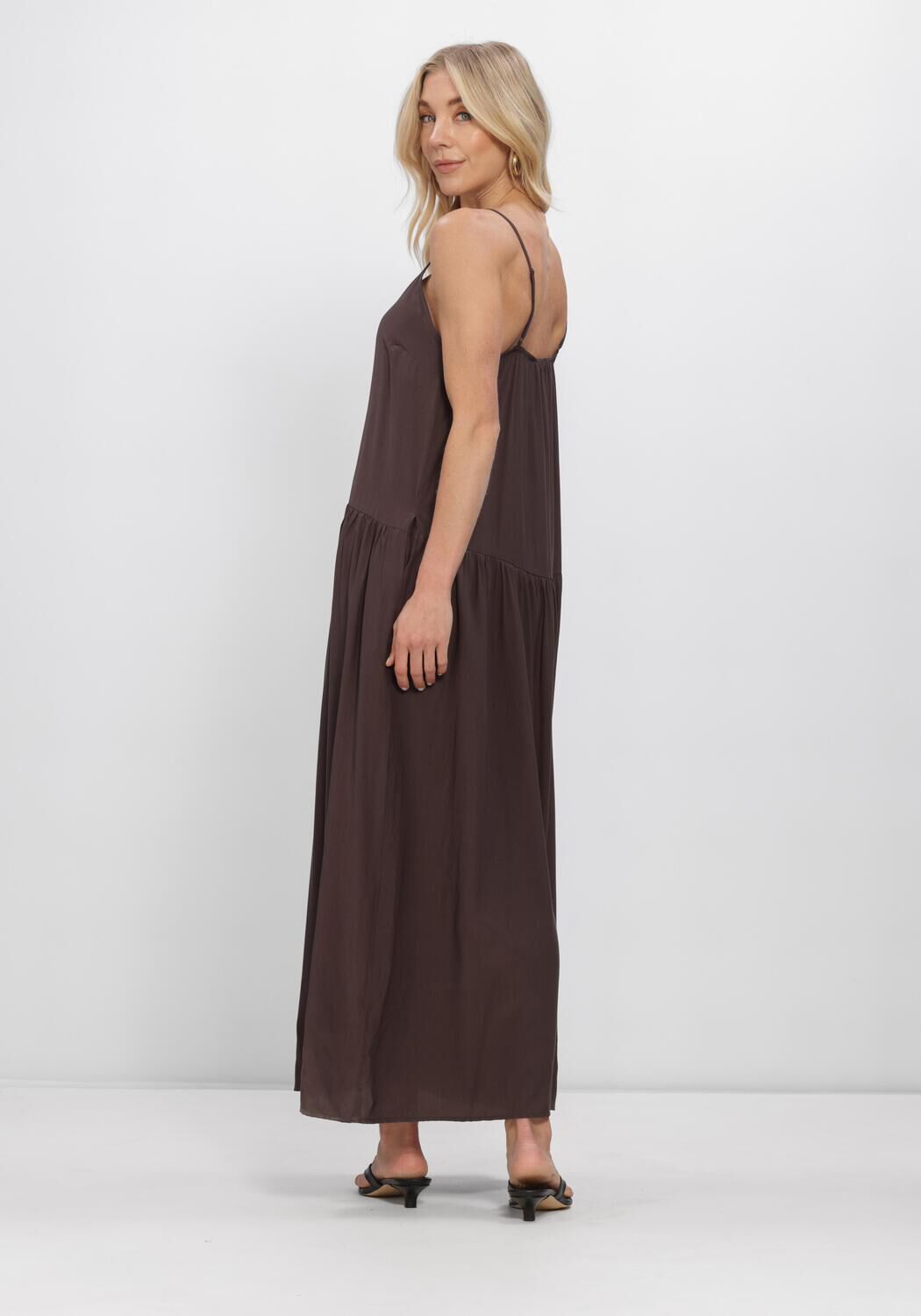 Braune CO'COUTURE Maxikleid SUNRISECC BLOCK STRAP DRESS - large