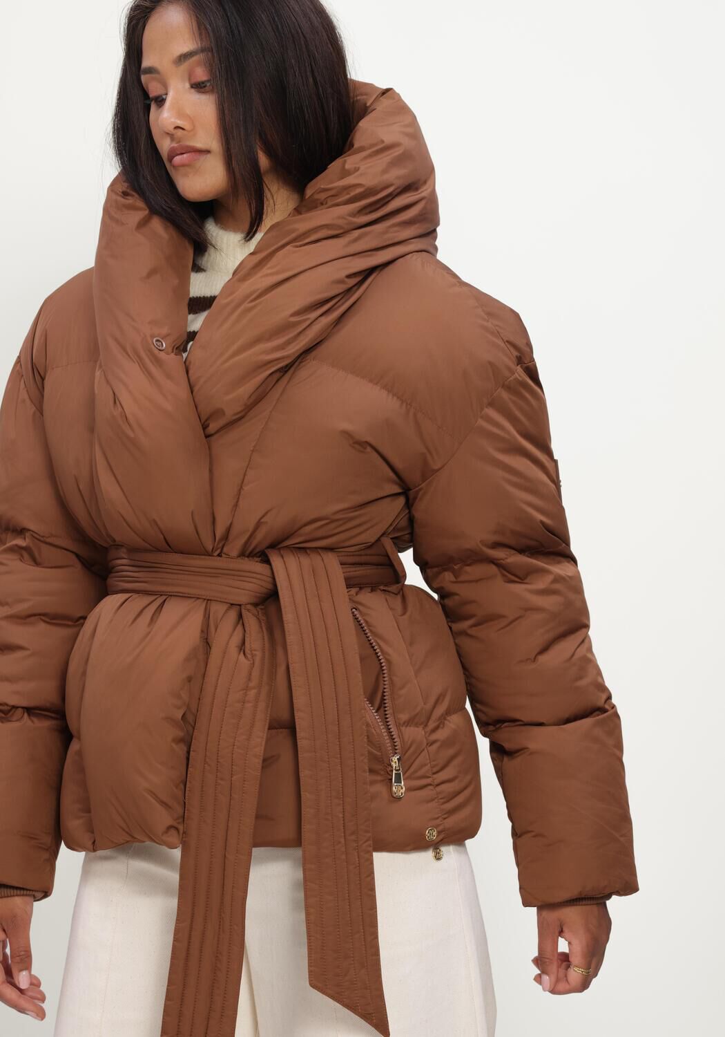 Braune JOSH V Wattierte Jack CHARLOTTE COAT - large