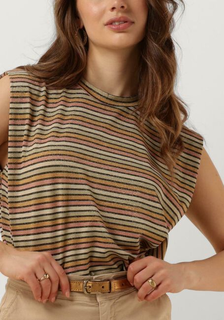 Mehrfarbige/Bunte SUMMUM Top TOP SLEEVELESS MULTICOLOR LUREX JERSEY - large