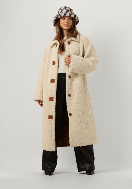 Nicht-gerade weiss STAND STUDIO Fake-Fur-Jack KENCA COAT - large