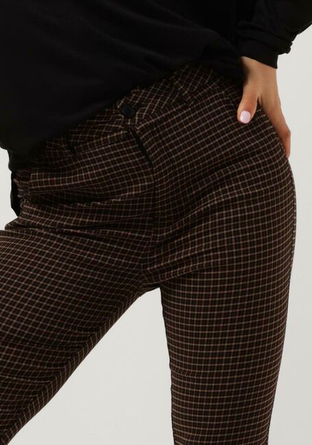 Braune MINUS Schlaghose CARMA CHECK FLARED PANTS - large
