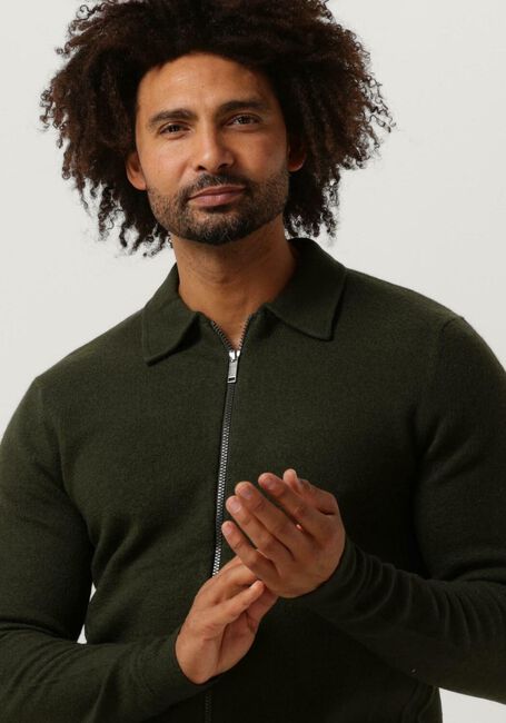 Grüne SELECTED HOMME Strickjacke BELO LS KNIT ZIP CARDIGAN - large