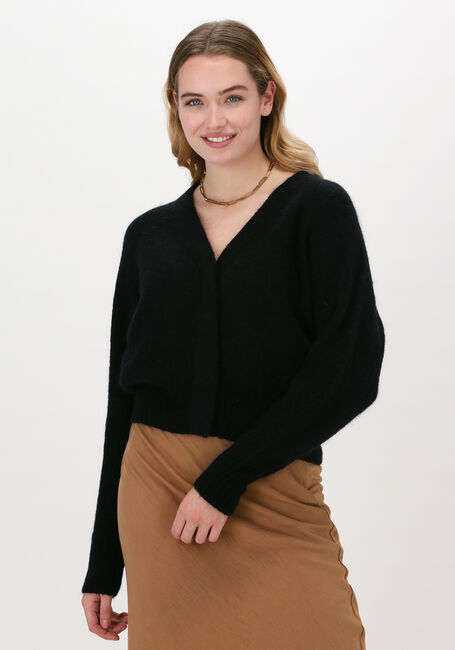 Schwarze SECOND FEMALE Strickjacke BROOK KNIT BOXY CARDIGAN - large