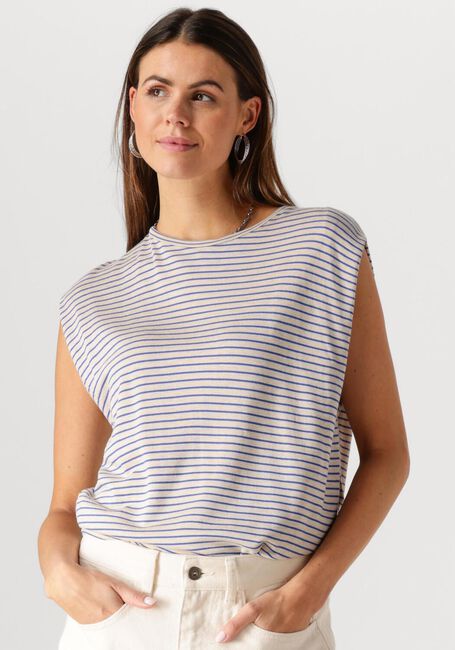 Blaue BY-BAR T-shirt DIEDE SMALL STRIPE TOP - large