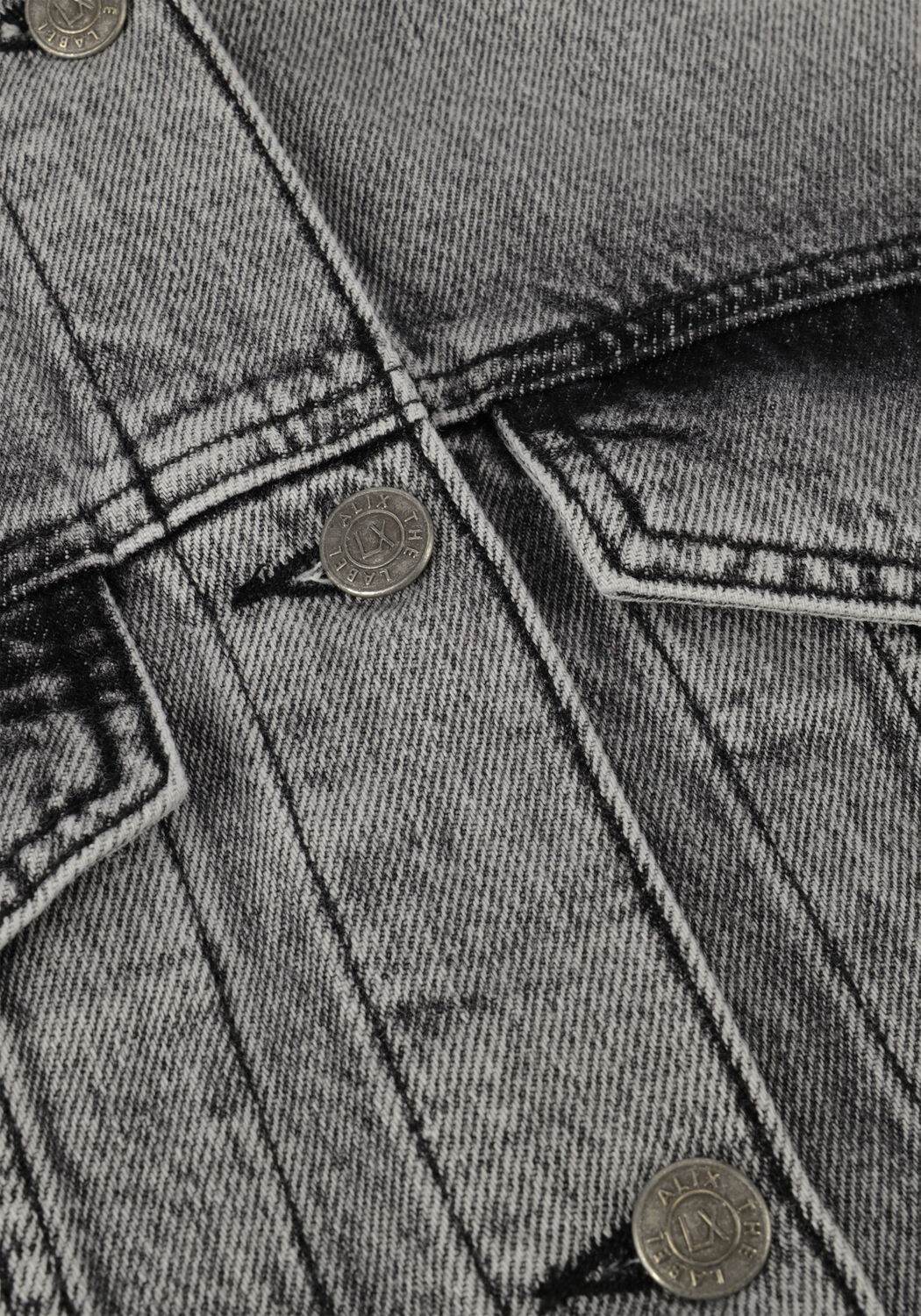 Graue ALIX THE LABEL Jeansjacke LADIES WOVEN DENIM JACKET - large