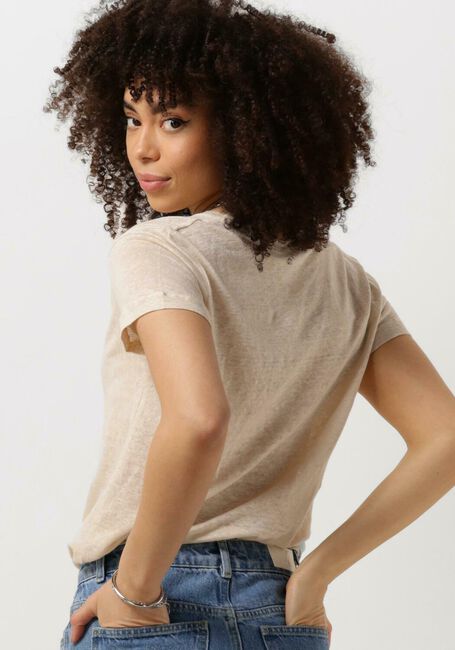 Beige SECOND FEMALE T-shirt PEONY O-NECK TEE - large