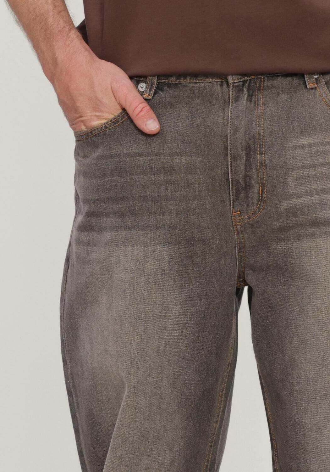 Braune WOODBIRD Wide jeans WBLEROY TOBI JEANS - large