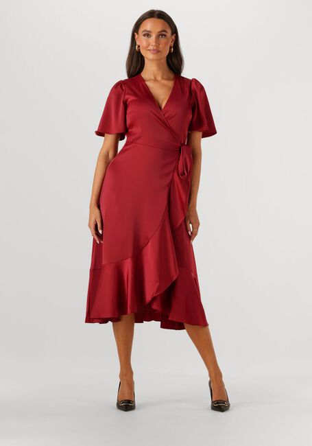Rote Y.A.S. Midikleid YASTHEA 2/4 MIDI WRAP DRESS S. - large