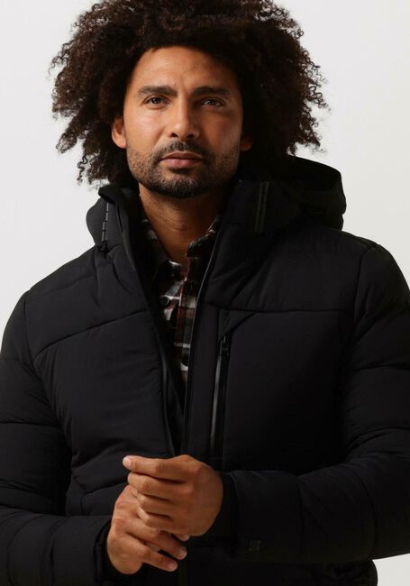 Schwarze CAST IRON Wattierte Jack SHORT JACKET TECHSTRETCH BRAWLER - large