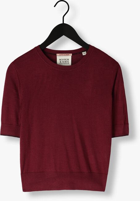 Bordeaux SCOTCH & SODA T-shirt SHORT SLEEVED CREW NECK PULLOVER - large