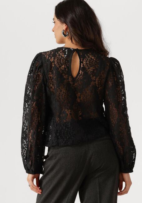 Schwarze OBJECT Top OBJBEVERLY L/S LO TOP - large